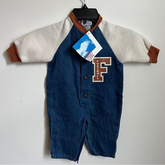 Vintage Spudz Deadstock NWT Football One Piece Size 12 Months - Picture 3 of 7